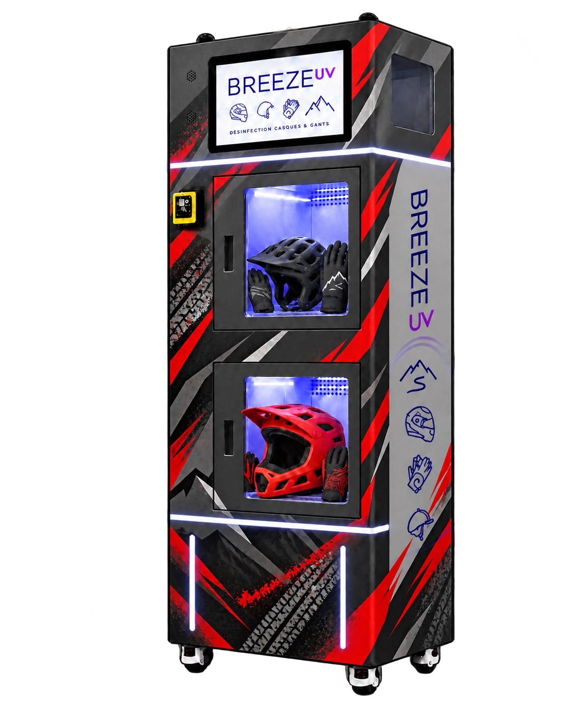Borne BREEZE UV VTT et cross graphite et rouge