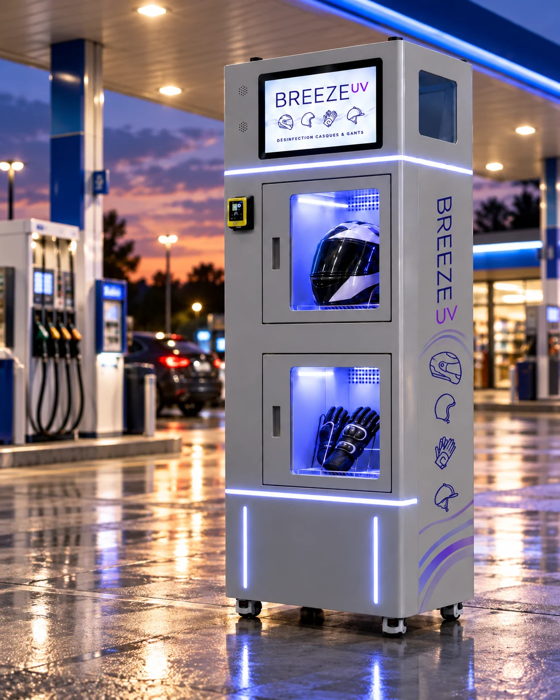 Borne BREEZE en station-service